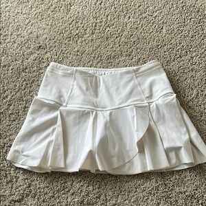 White Ruffled Mini Skirt